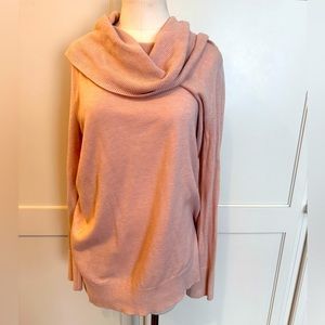 Loft pink cowl neck sweater
